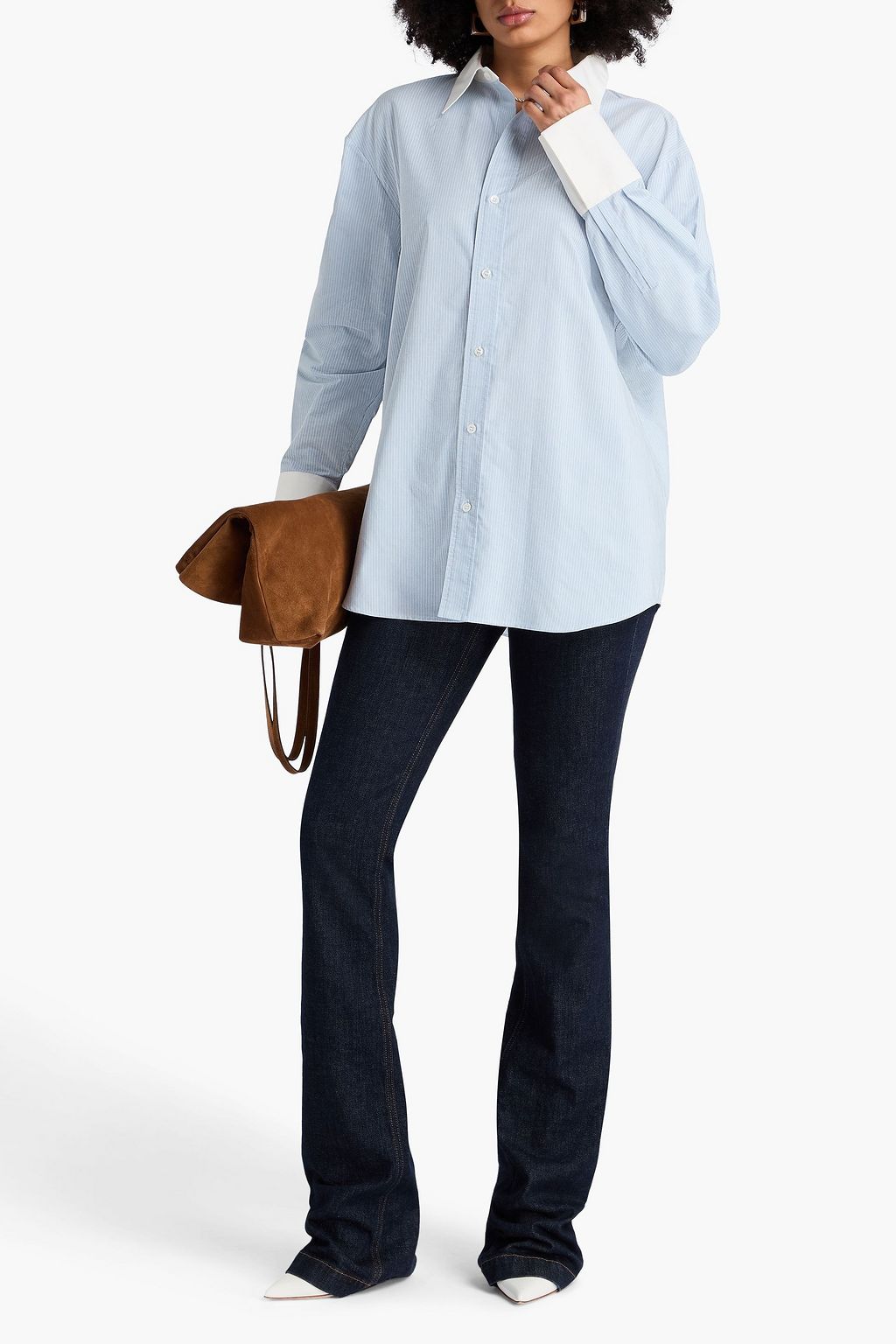 SAINT LAURENT Hemd aus Baumwolle mit Streifen