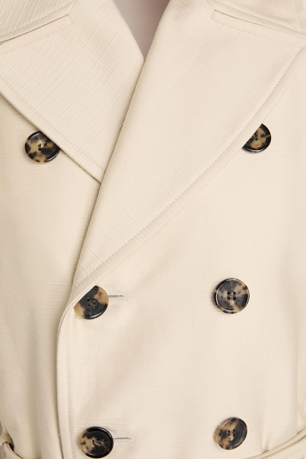 SAINT LAURENT Belted cotton trench coat