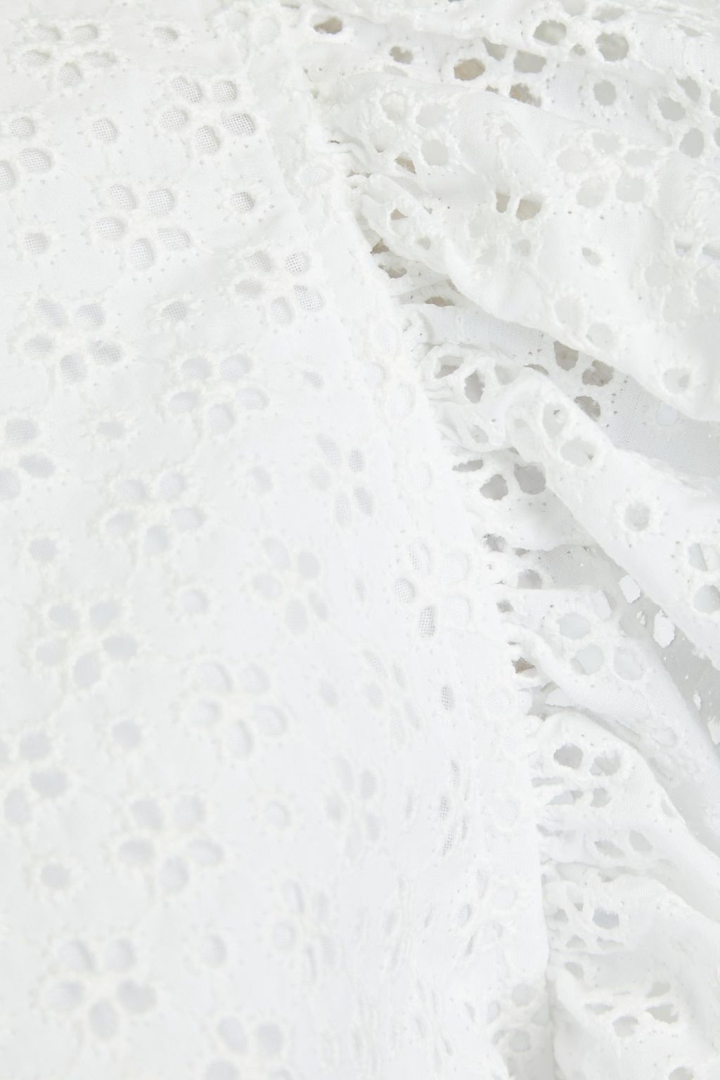 PHILOSOPHY DI LORENZO SERAFINI Ruffled broderie anglaise cotton-blend top