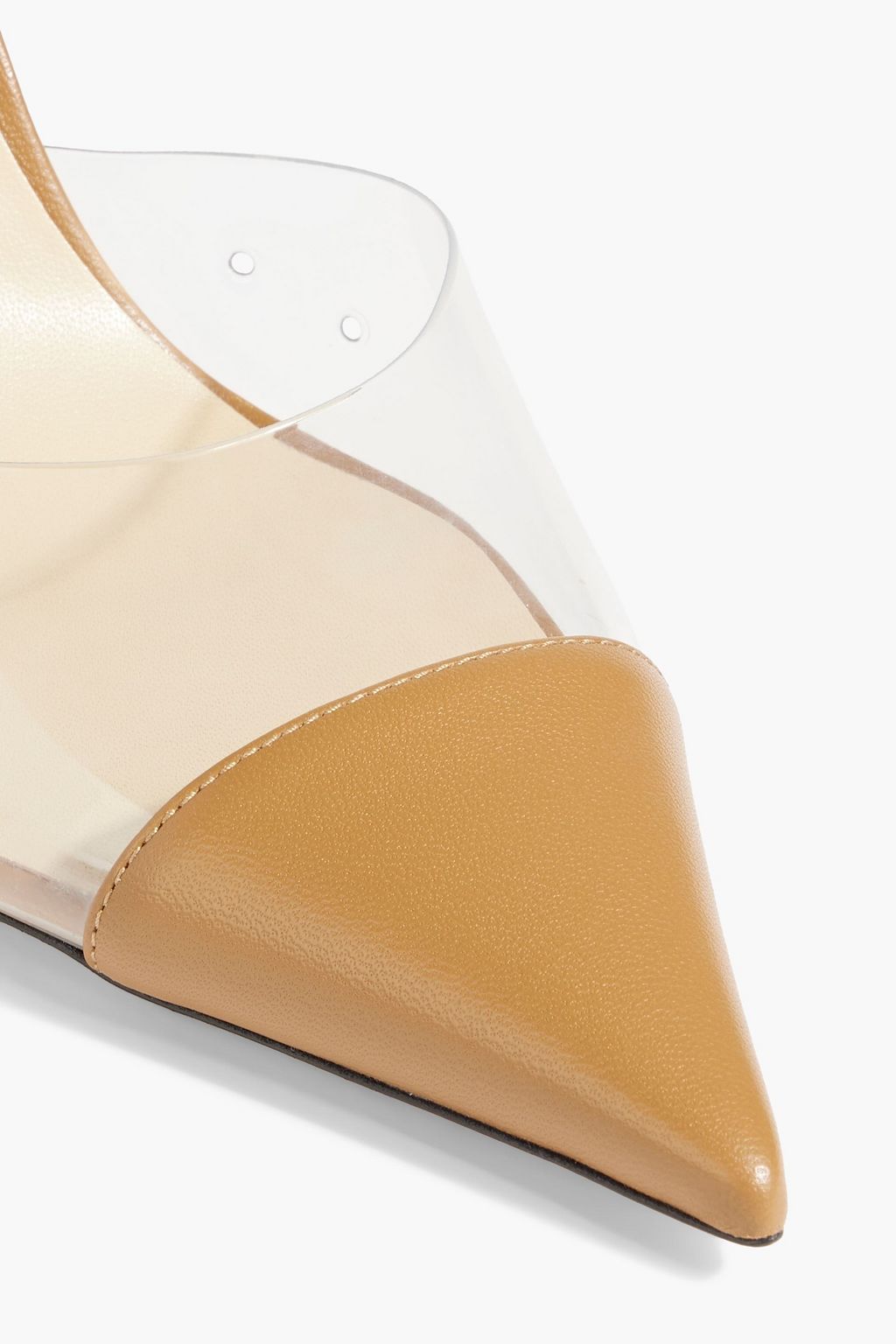 JIMMY CHOO Farley 95 PVC and leather pumps