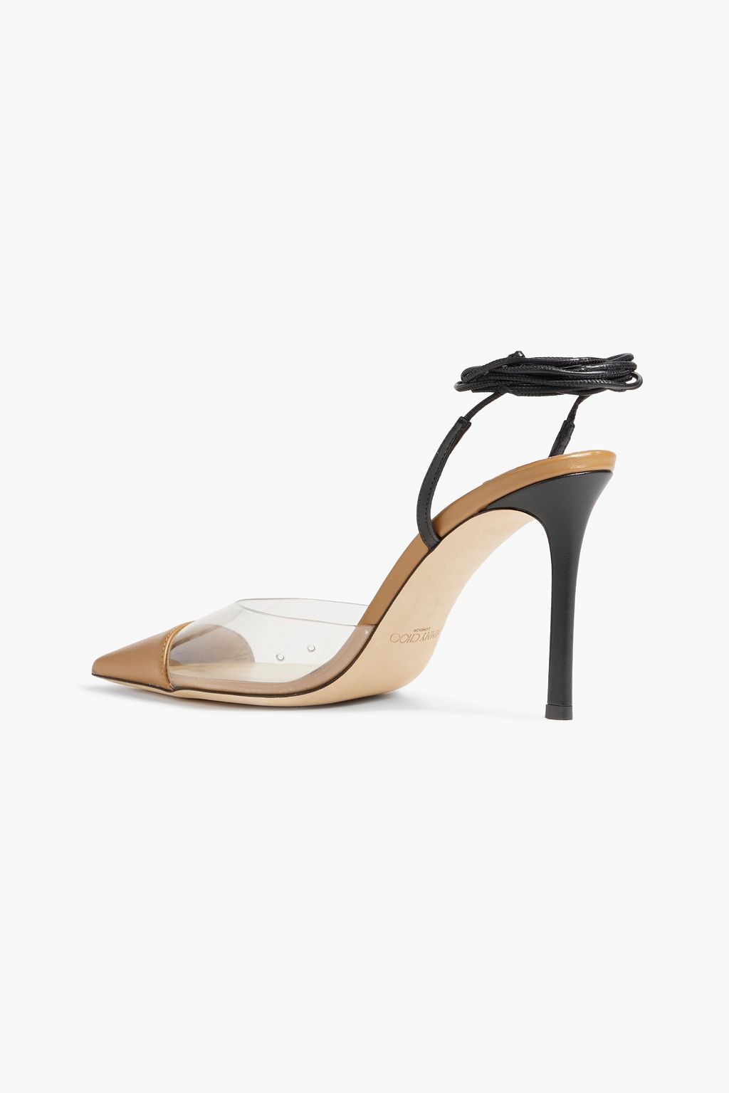 JIMMY CHOO Farley 95 PVC and leather pumps