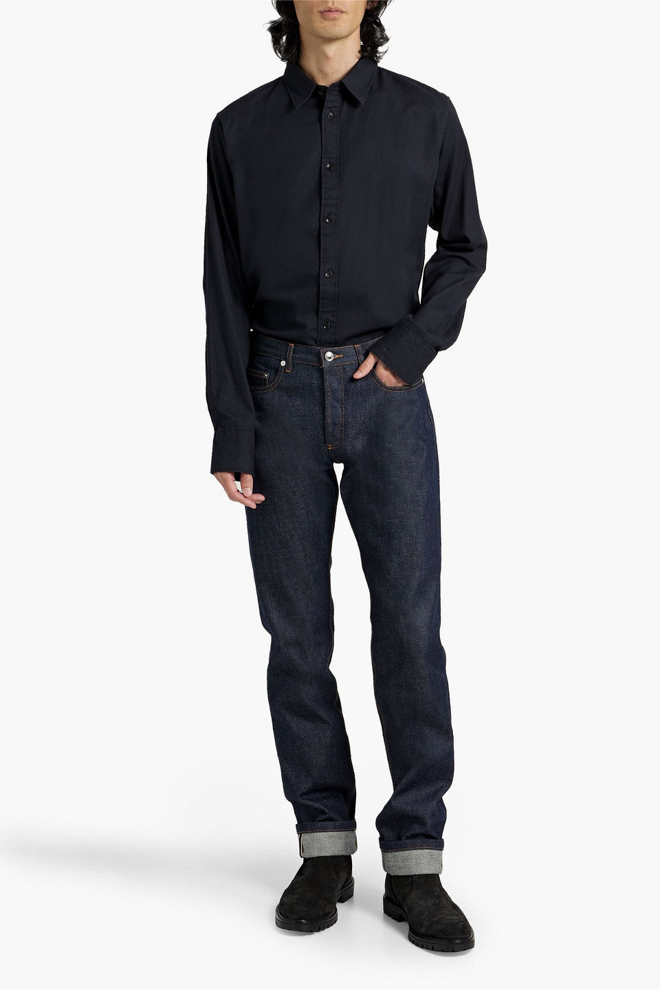 Rag & Bone Fit 2 Cotton-blend Oxford Shirt In Midnight Blue