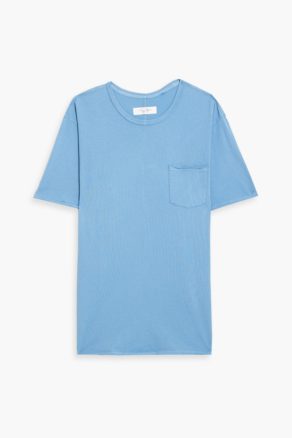 Rag & Bone Cotton-jersey T-shirt In Light Blue