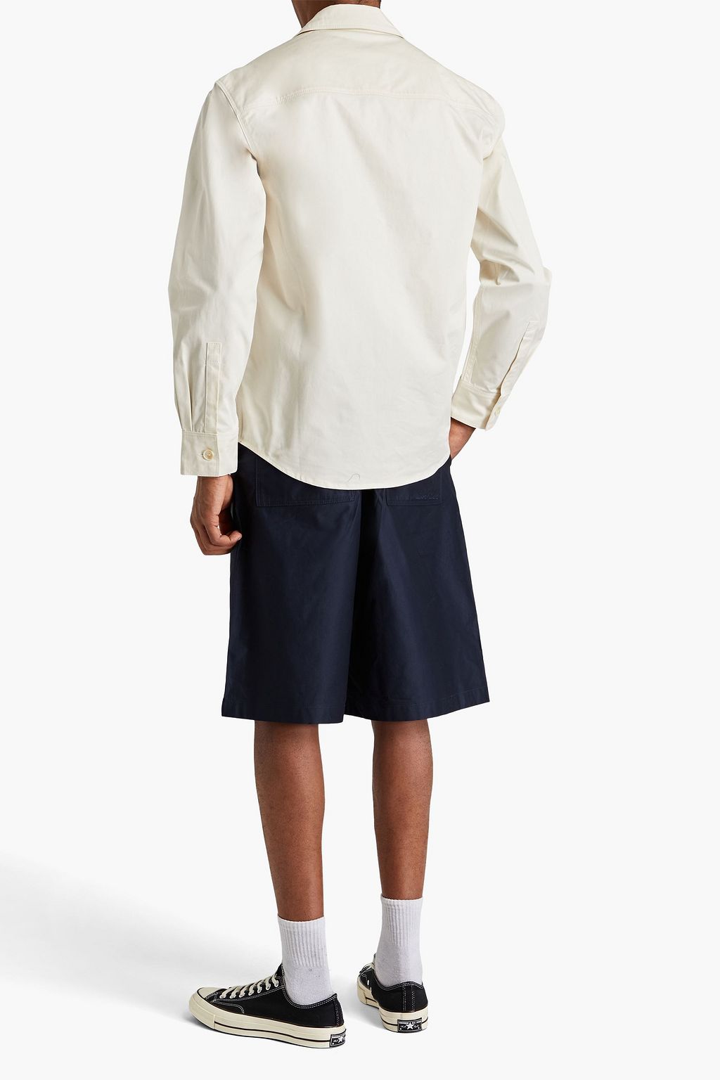 MAISON KITSUNÉ Embroidered cotton-twill shirt