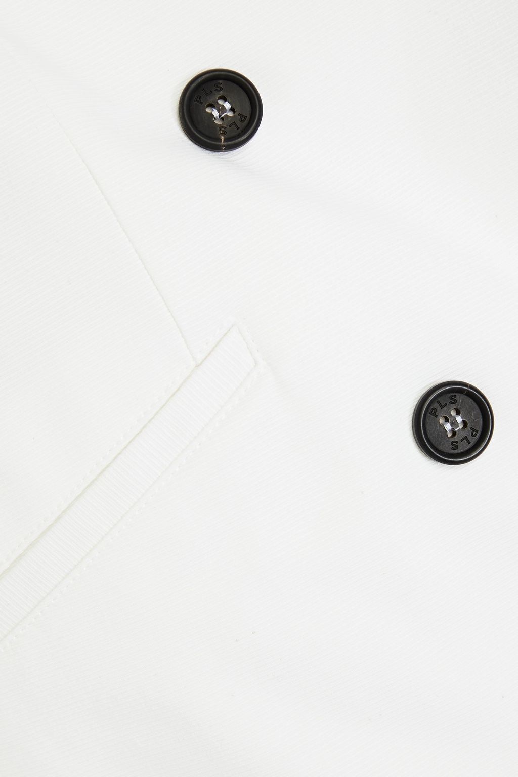 PHILOSOPHY DI LORENZO SERAFINI Schulterfreie doppelreihige Jacke aus Twill aus einer Baumwollmischung