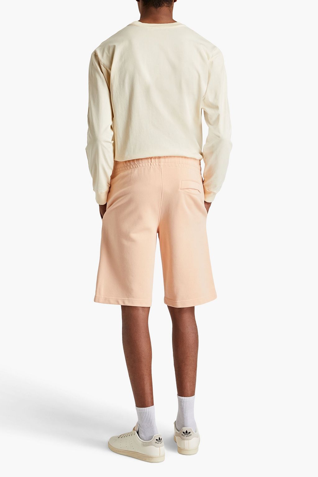 MAISON KITSUNÉ Appliquéd French cotton-terry drawstring shorts