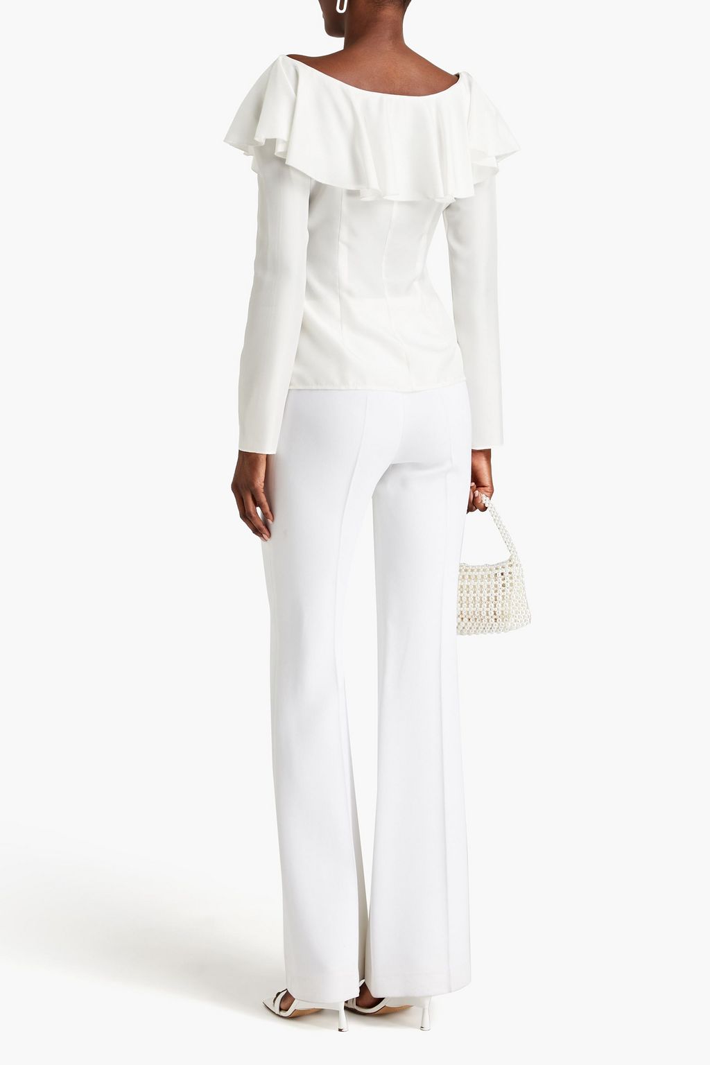 PHILOSOPHY DI LORENZO SERAFINI Ruffled silk-satin top