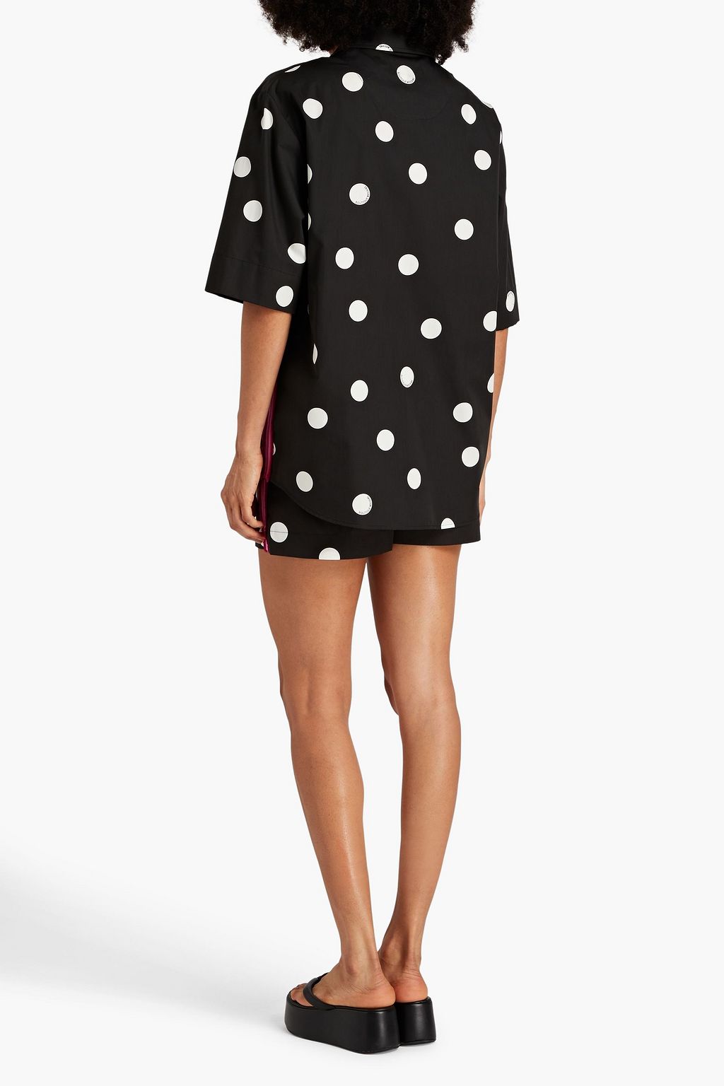 BOUTIQUE MOSCHINO Hemd aus einer Baumwoll-Seidenmischung mit Polka-Dots