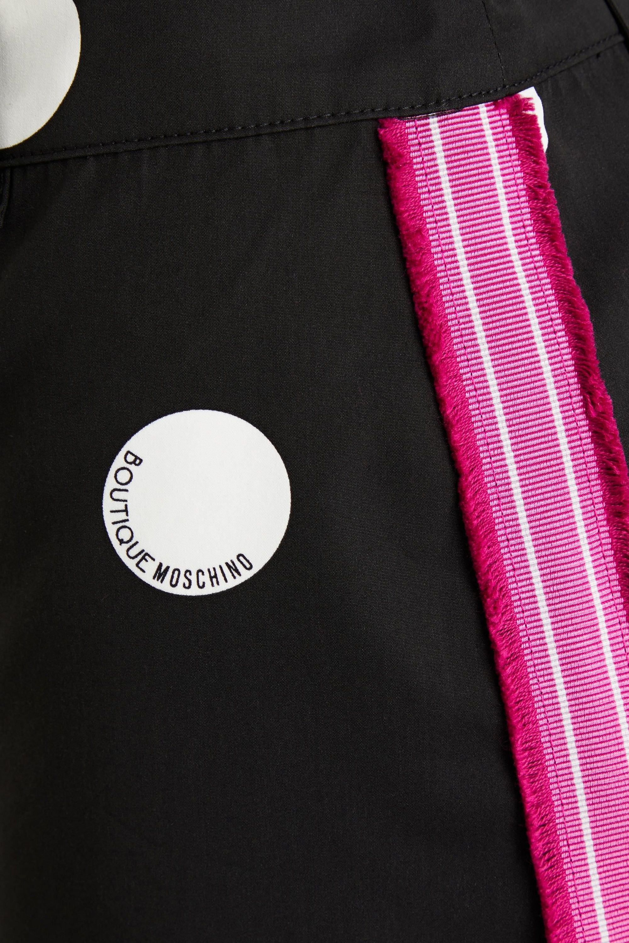 BOUTIQUE MOSCHINO Printed cotton and silk-blend poplin shorts thumbnail