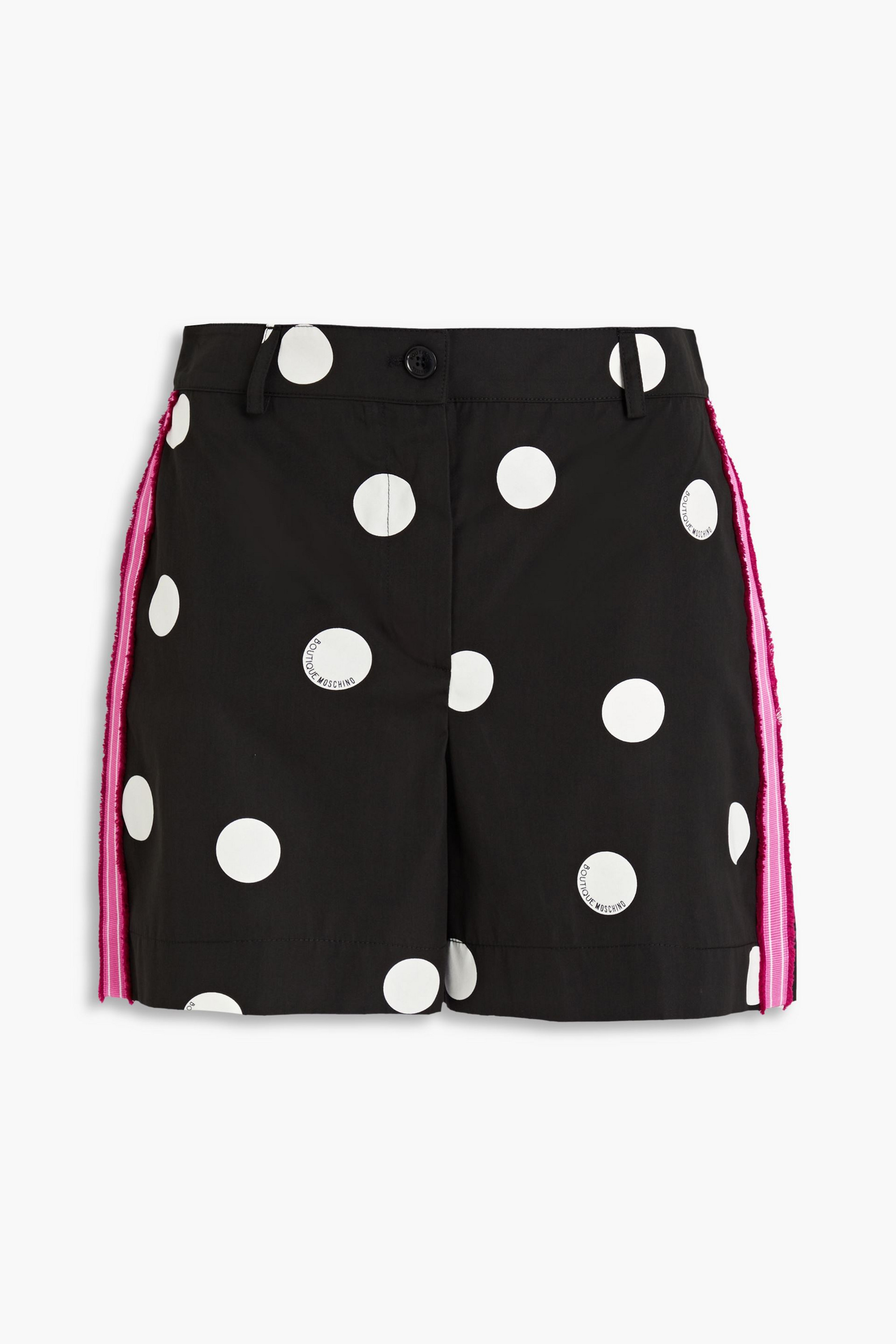 BOUTIQUE MOSCHINO Printed cotton and silk-blend poplin shorts thumbnail