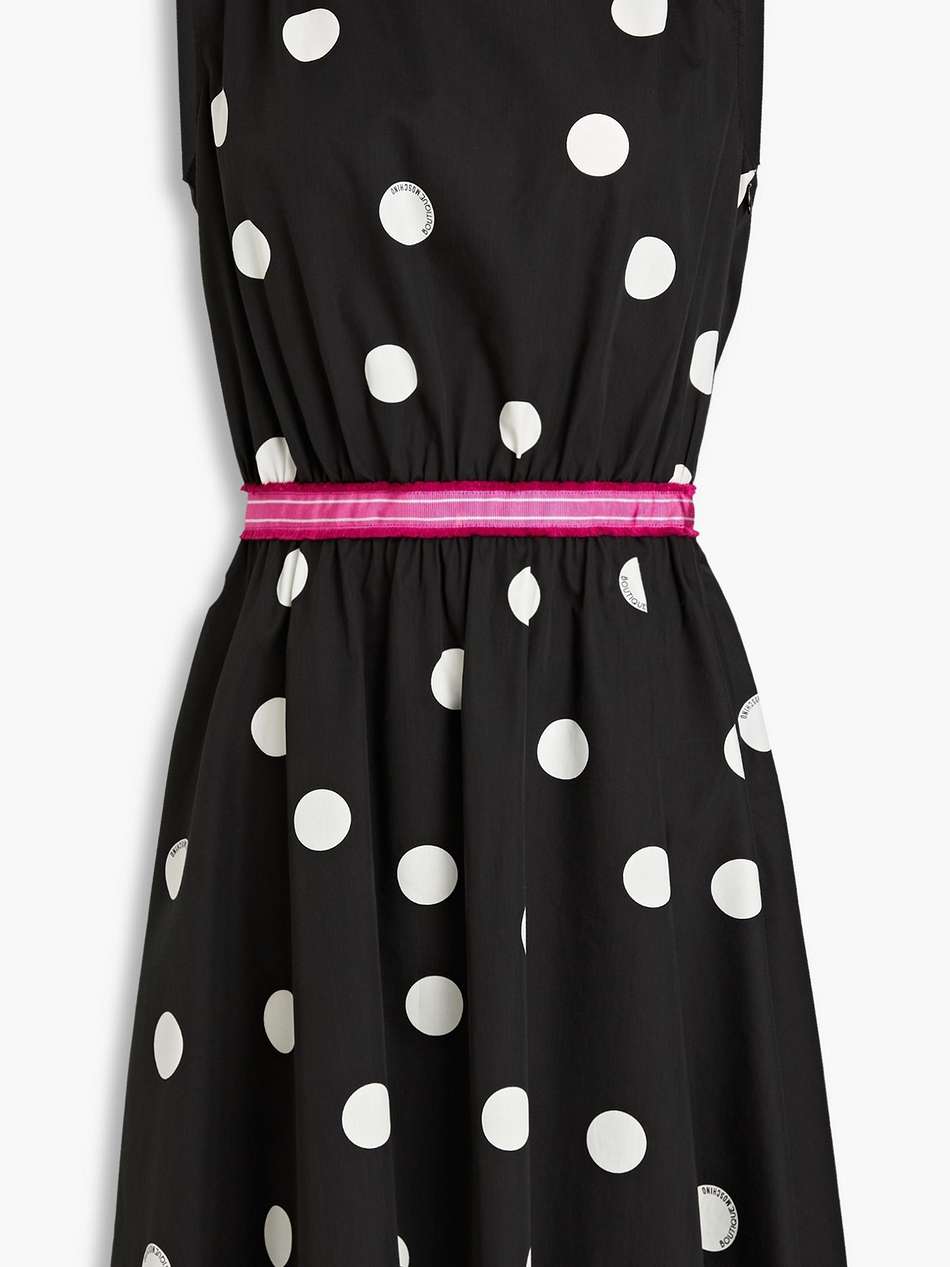 printed cotton and silk-blend poplin mini dress