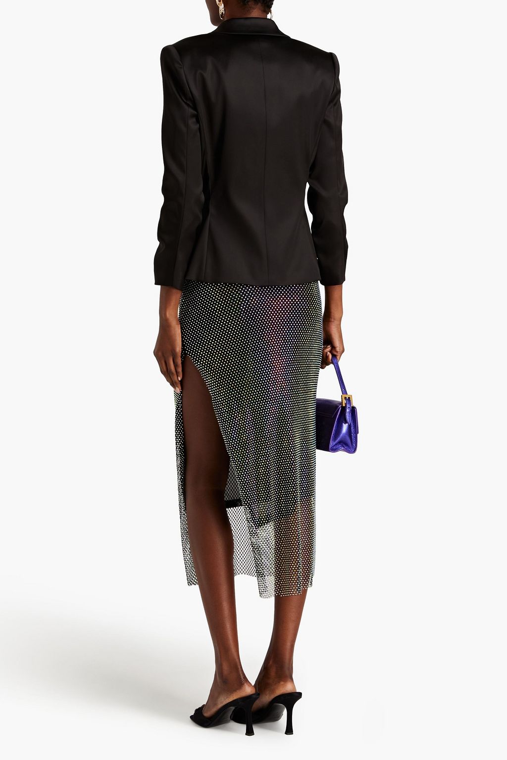 BOUTIQUE MOSCHINO Ruched satin blazer