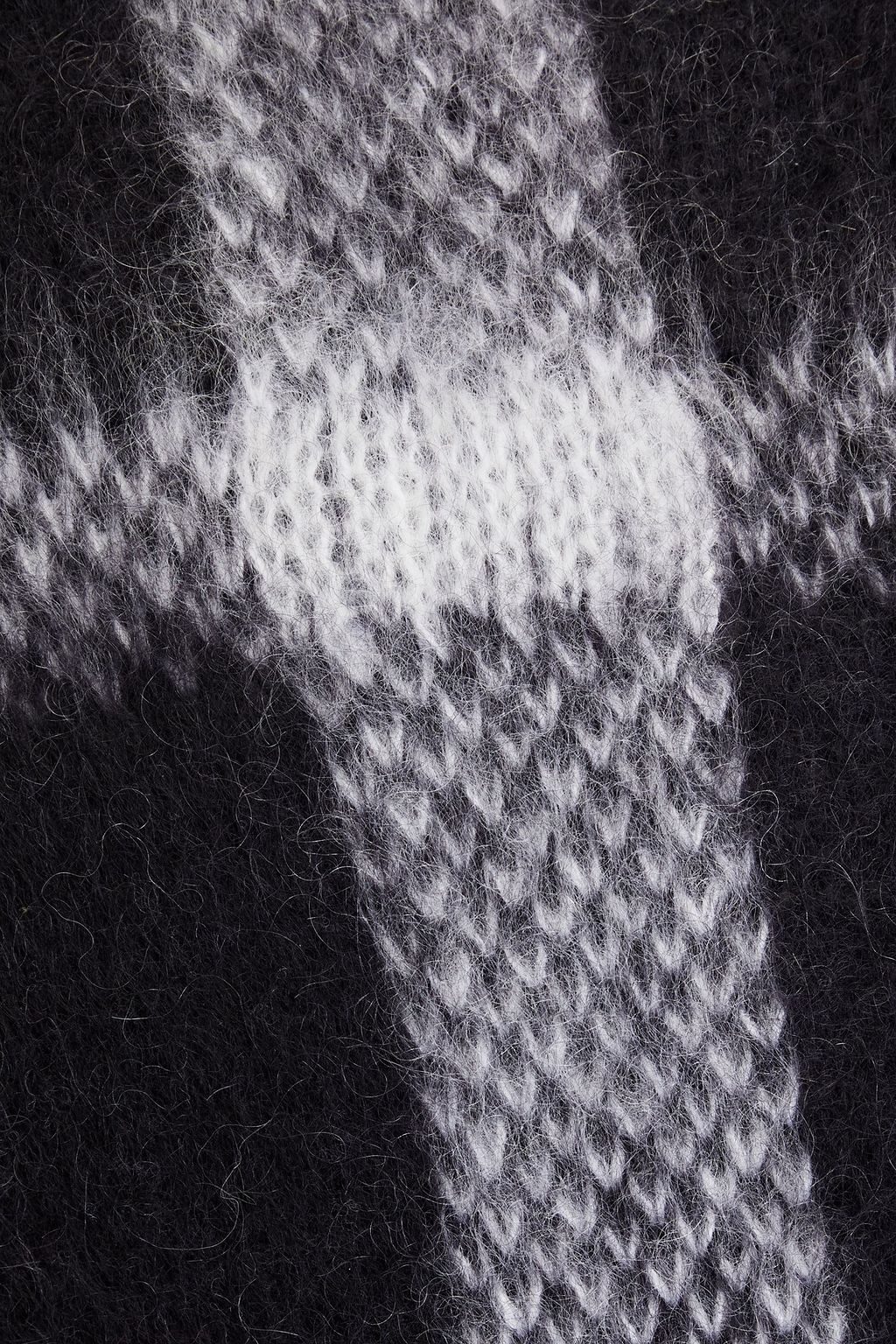 MAISON KITSUNÉ Checked mohair-blend sweater