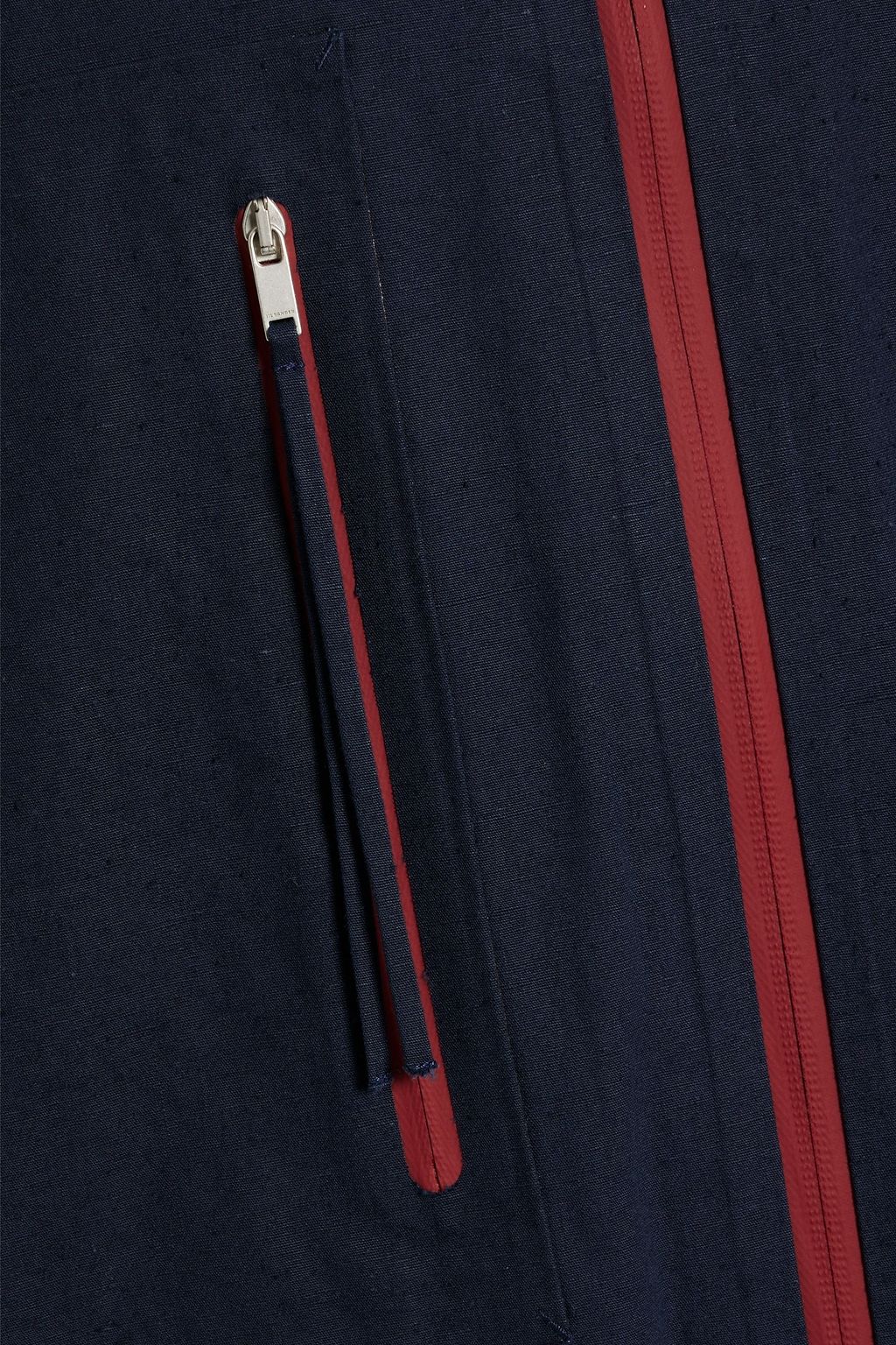 JIL SANDER Slub cotton hooded jacket
