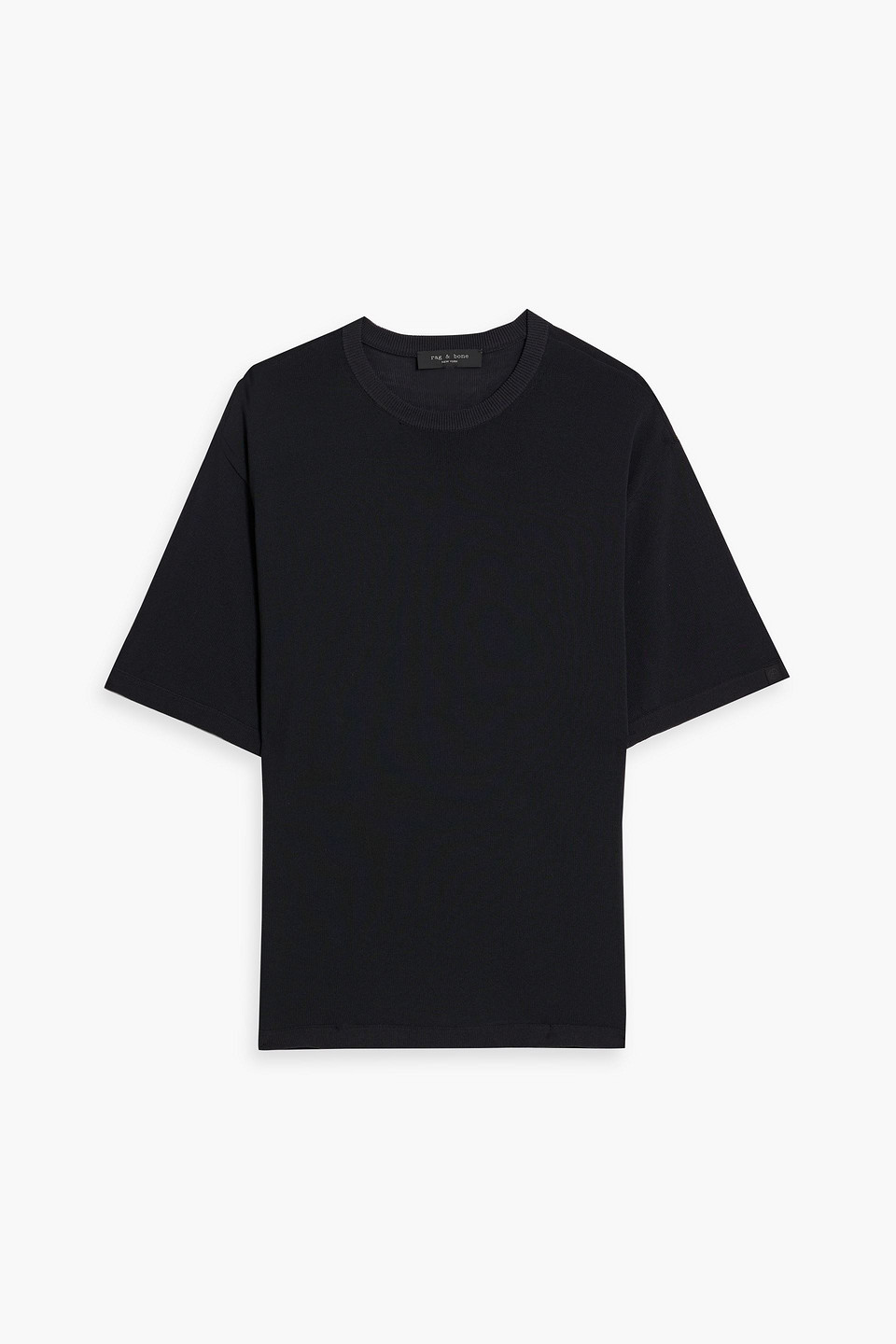 Shop Rag & Bone Nolan Cotton-blend T-shirt In Black