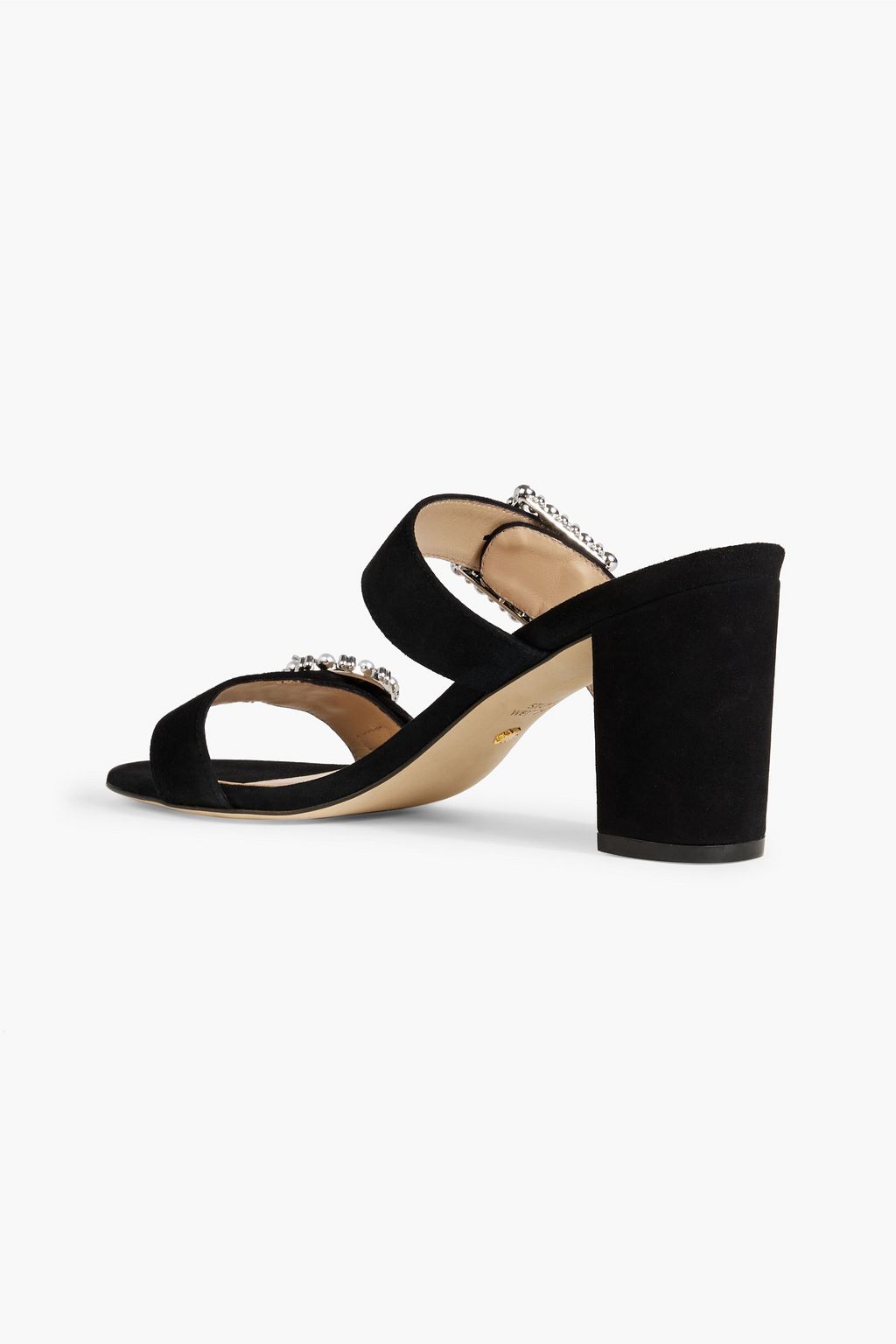 STUART WEITZMAN Embellished suede mules