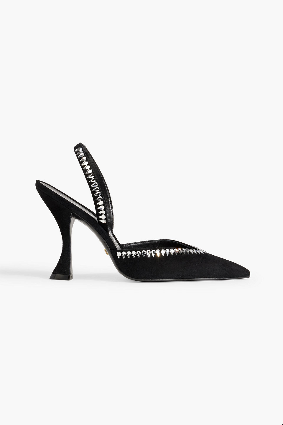 Stuart Weitzman Crystal-embellished Slingback 110mm Pumps In Black
