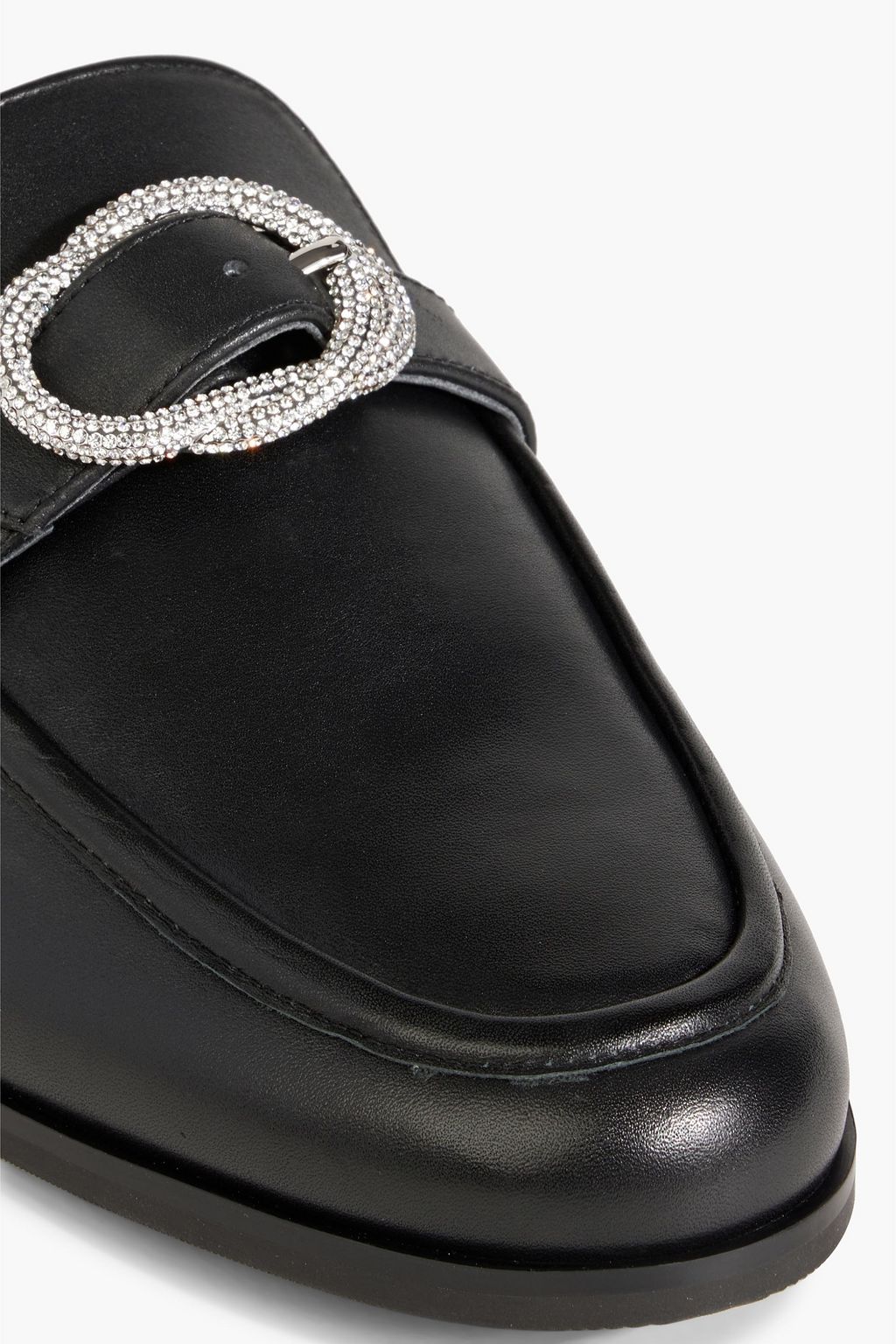 STUART WEITZMAN Embellished leather slippers