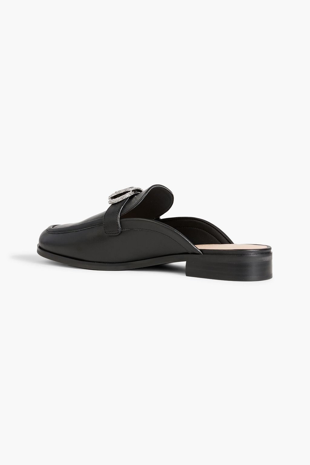 STUART WEITZMAN Embellished leather slippers