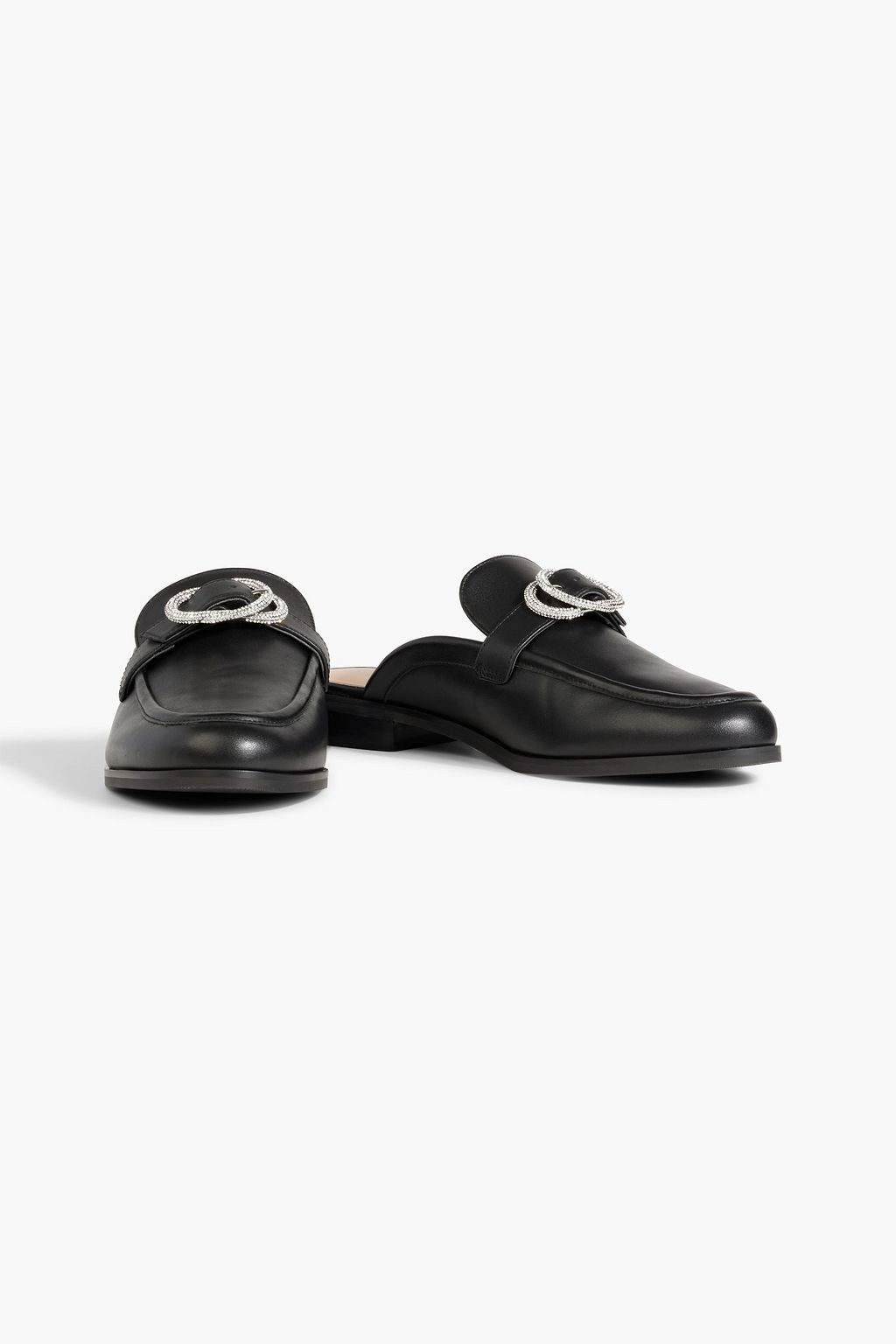 STUART WEITZMAN Embellished leather slippers