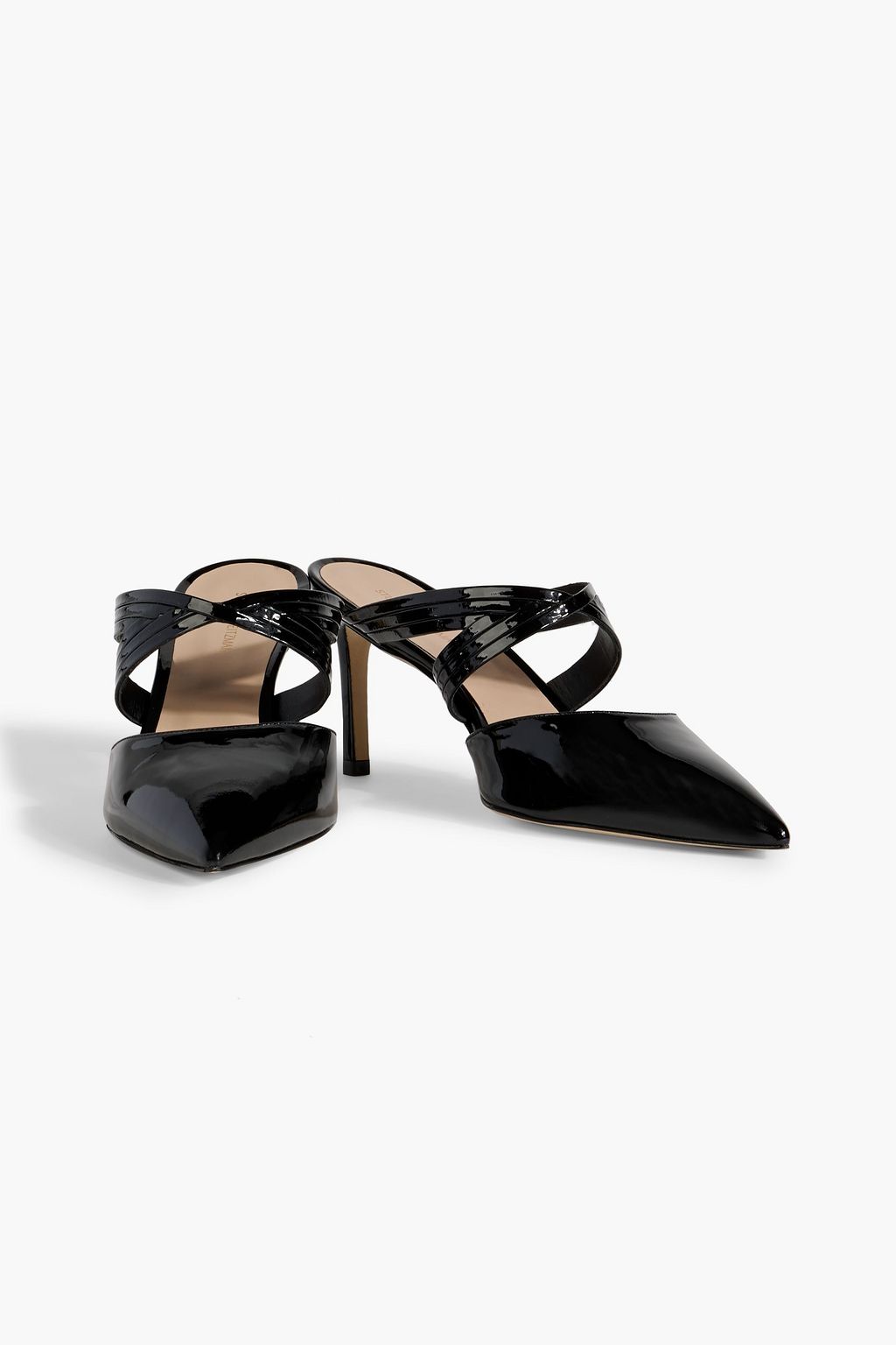STUART WEITZMAN Patent-leather mules