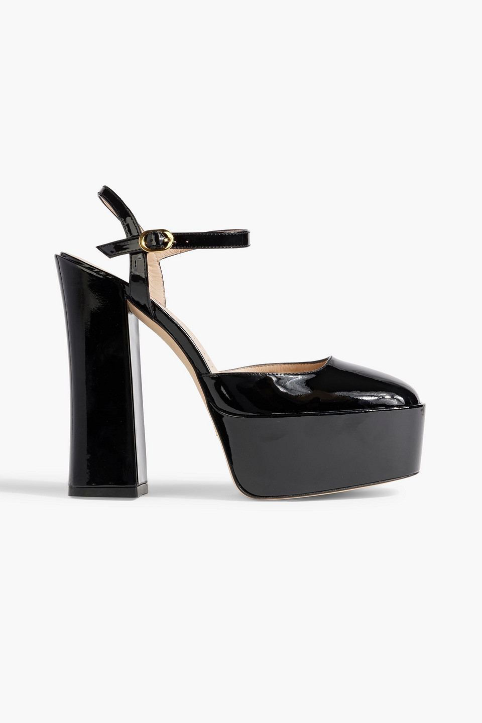 Sky High 145 patent-leather platform pumps