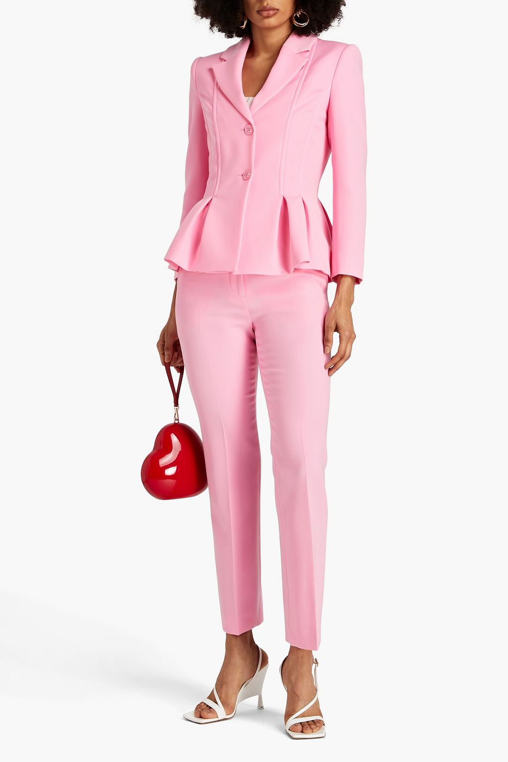 BOUTIQUE MOSCHINO Twill peplum blazer