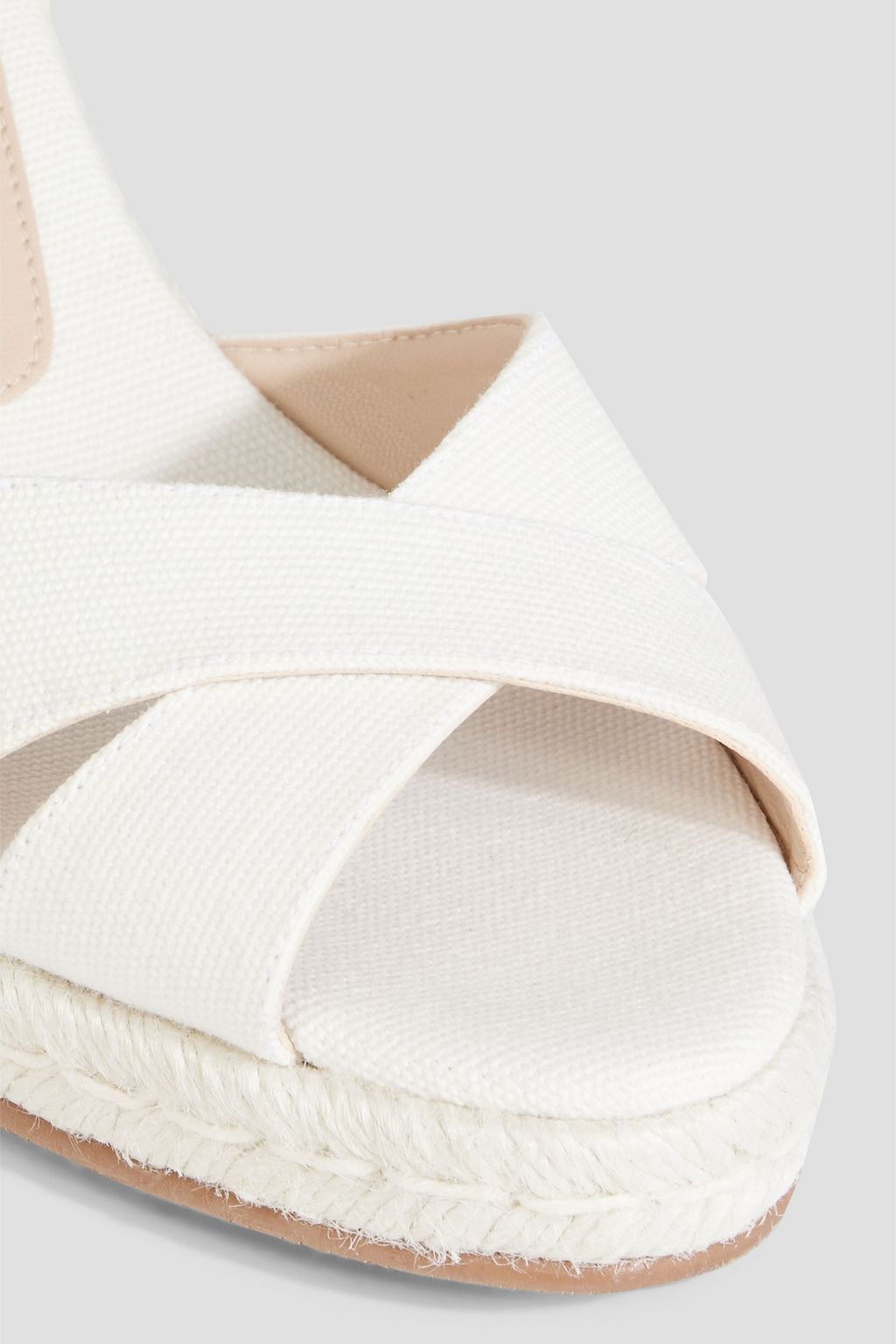 STUART WEITZMAN Mirela canvas espadrille wedge sandals
