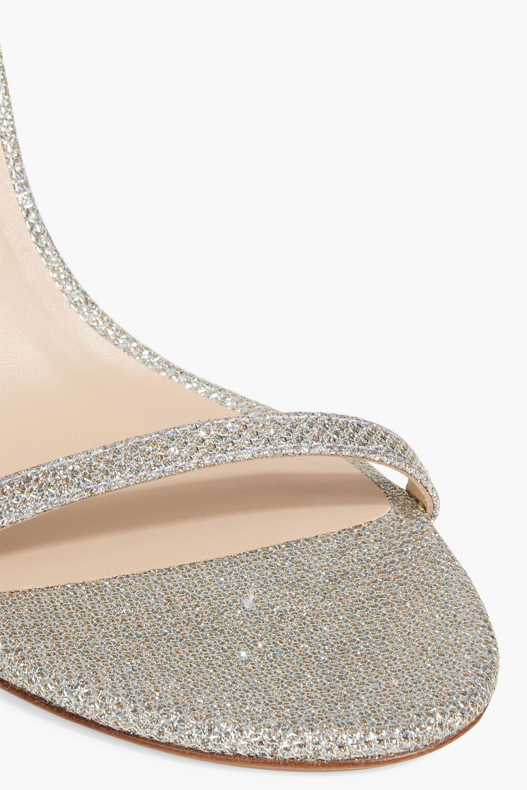 STUART WEITZMAN Glittered woven sandals