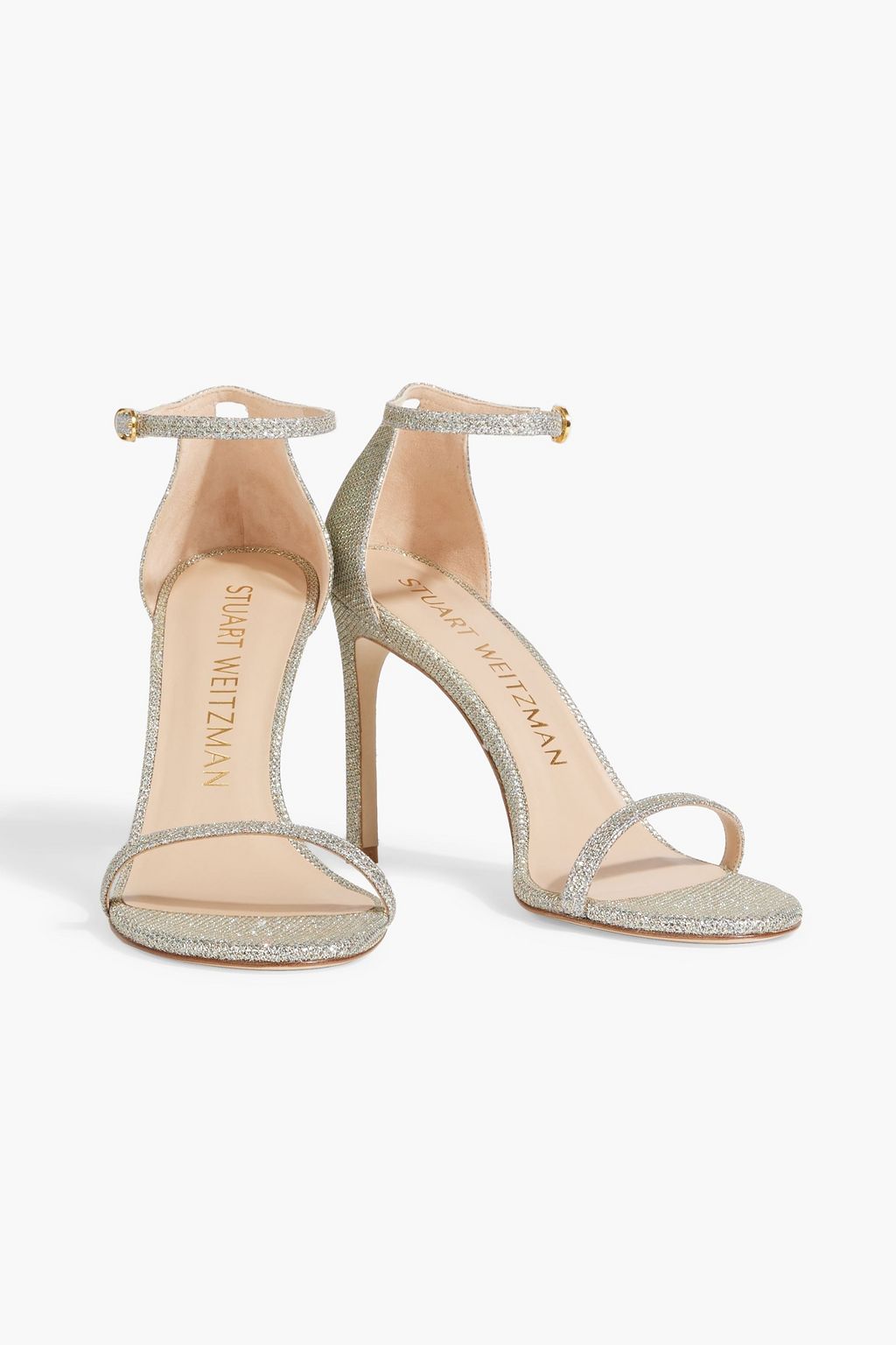 STUART WEITZMAN Glittered woven sandals