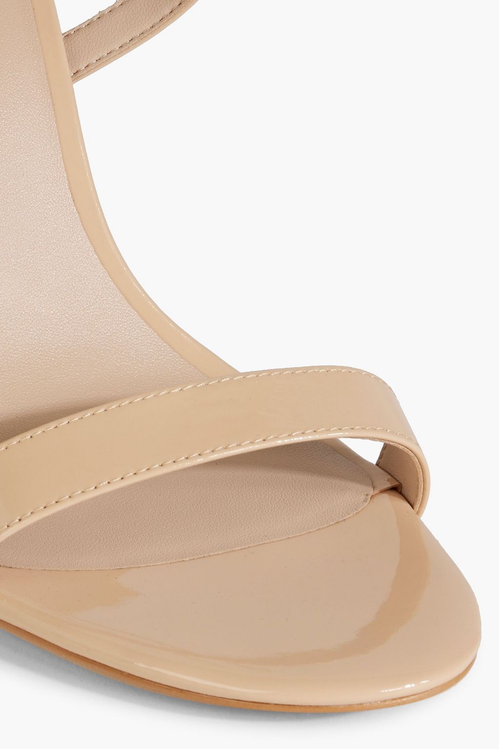 STUART WEITZMAN Crystal Buckle 95 embellished patent-leather sandals