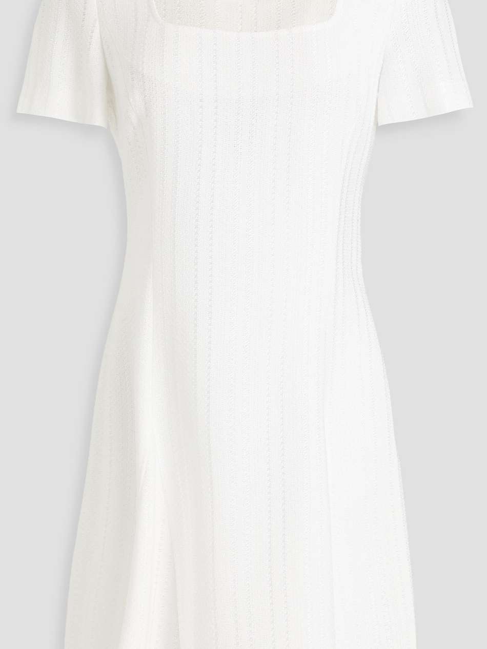 flared jacquard-knit mini dress