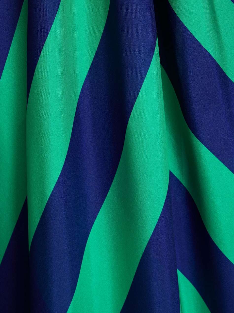 ruffled striped silk-satin maxi dress