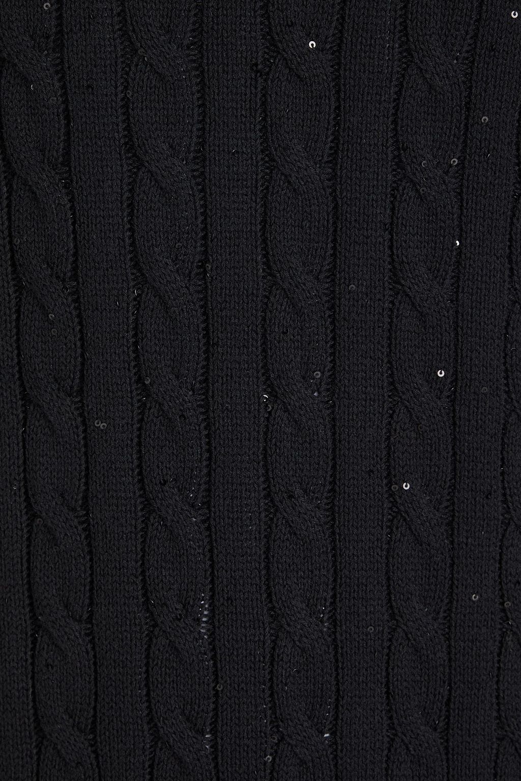 BRUNELLO CUCINELLI ケーブルニット コットン混 ミディワンピース スパンコール付き