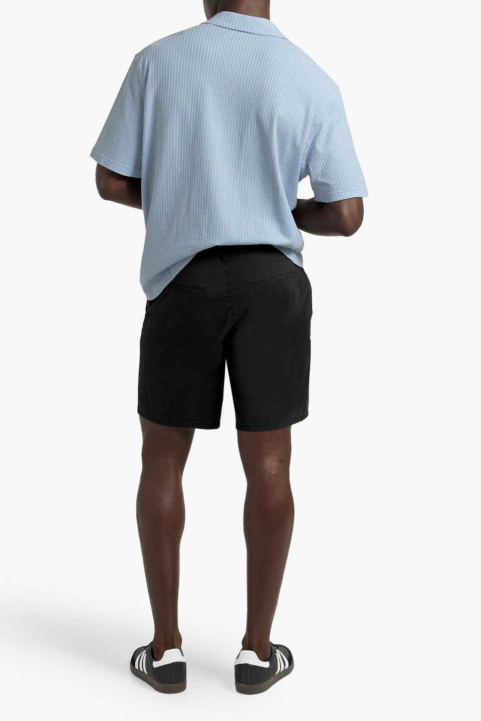 Rag & Bone Avery Ribbed Cotton Shirt In Light Blue
