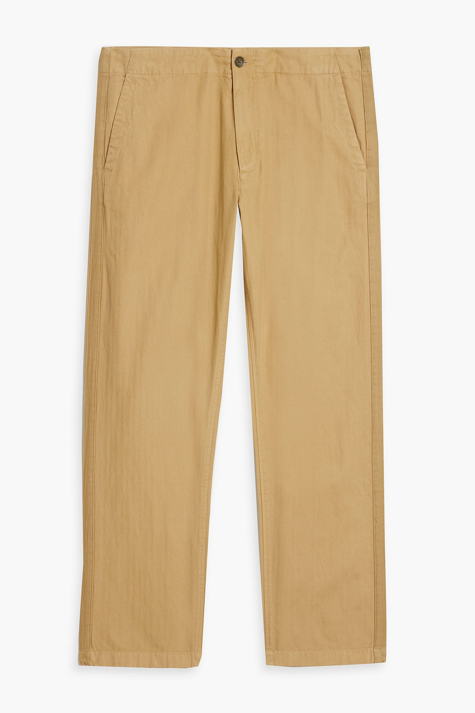 Rag & Bone Herringbone Cotton And Linen-blend Chinos In Sand