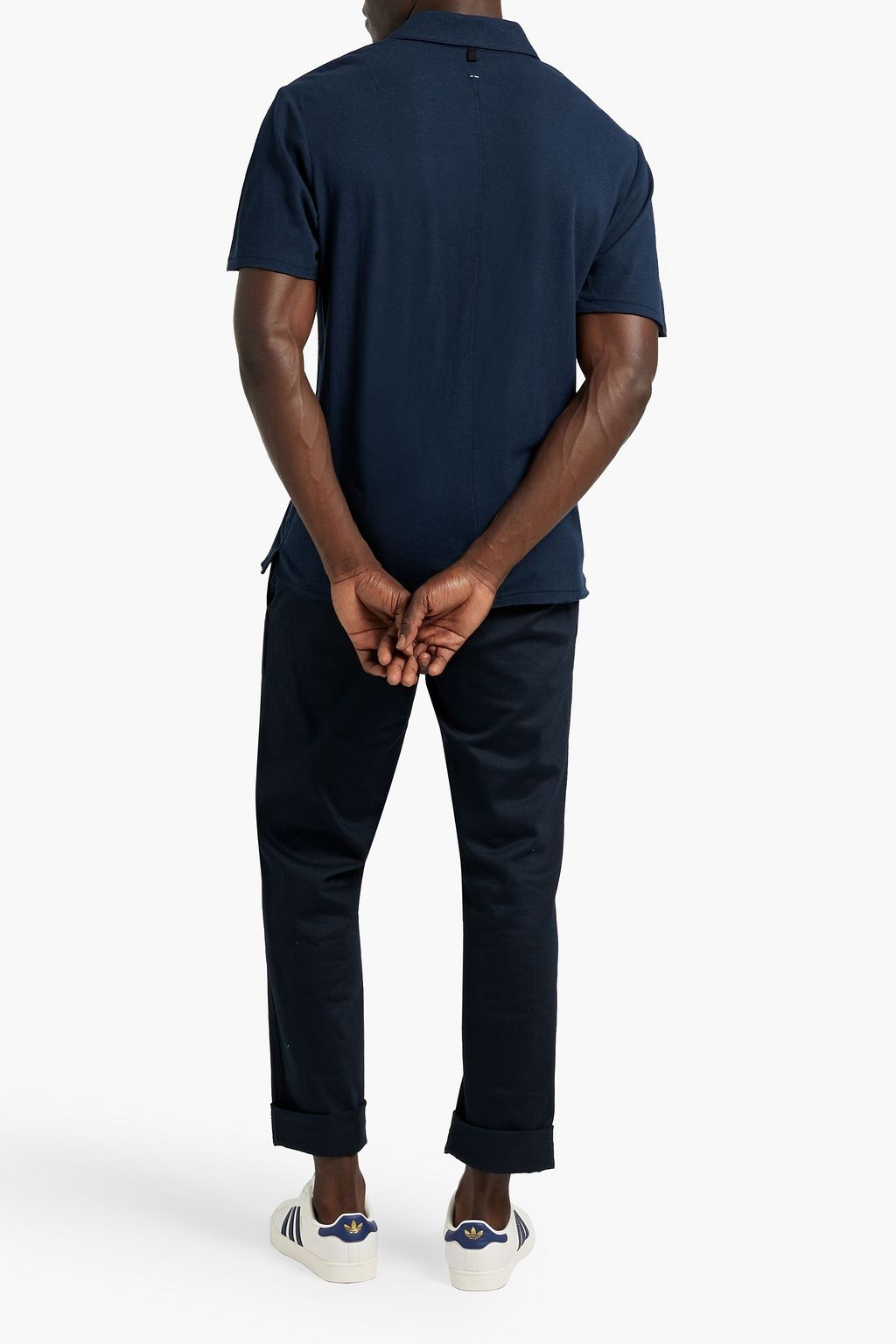 RAG & BONE Linen and cotton-blend polo shirt