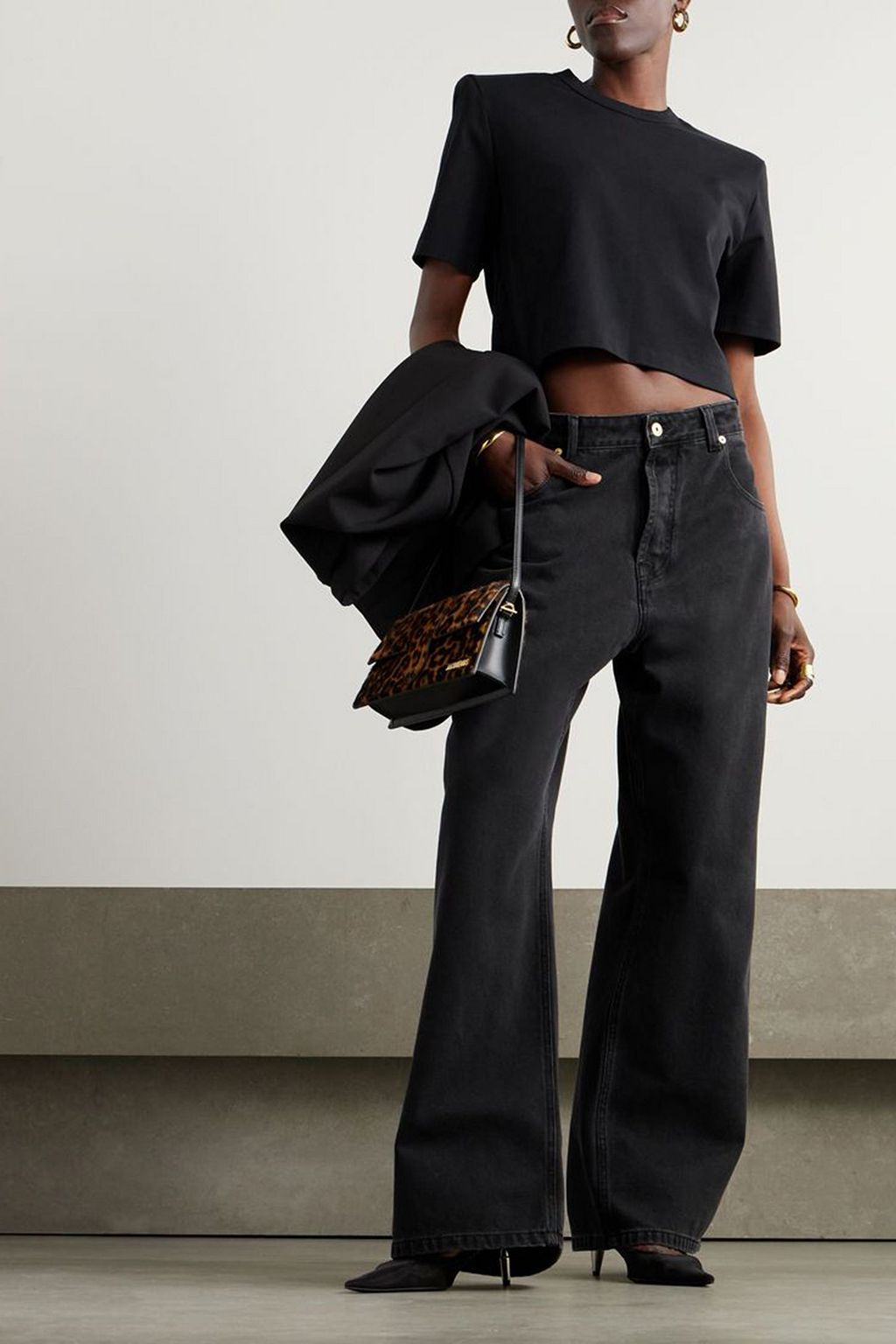 WARDROBE.NYC Cropped cotton-jersey t-shirt