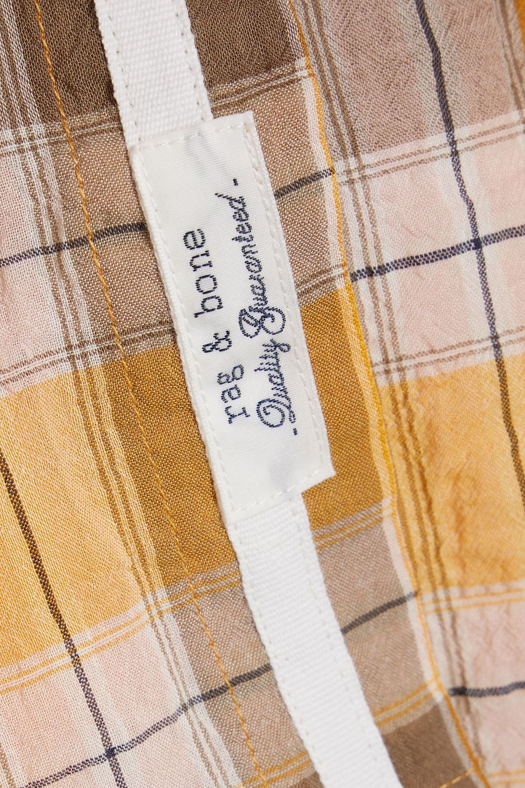 RAG & BONE Beach checked crinkled cotton and TENCEL™-blend shirt