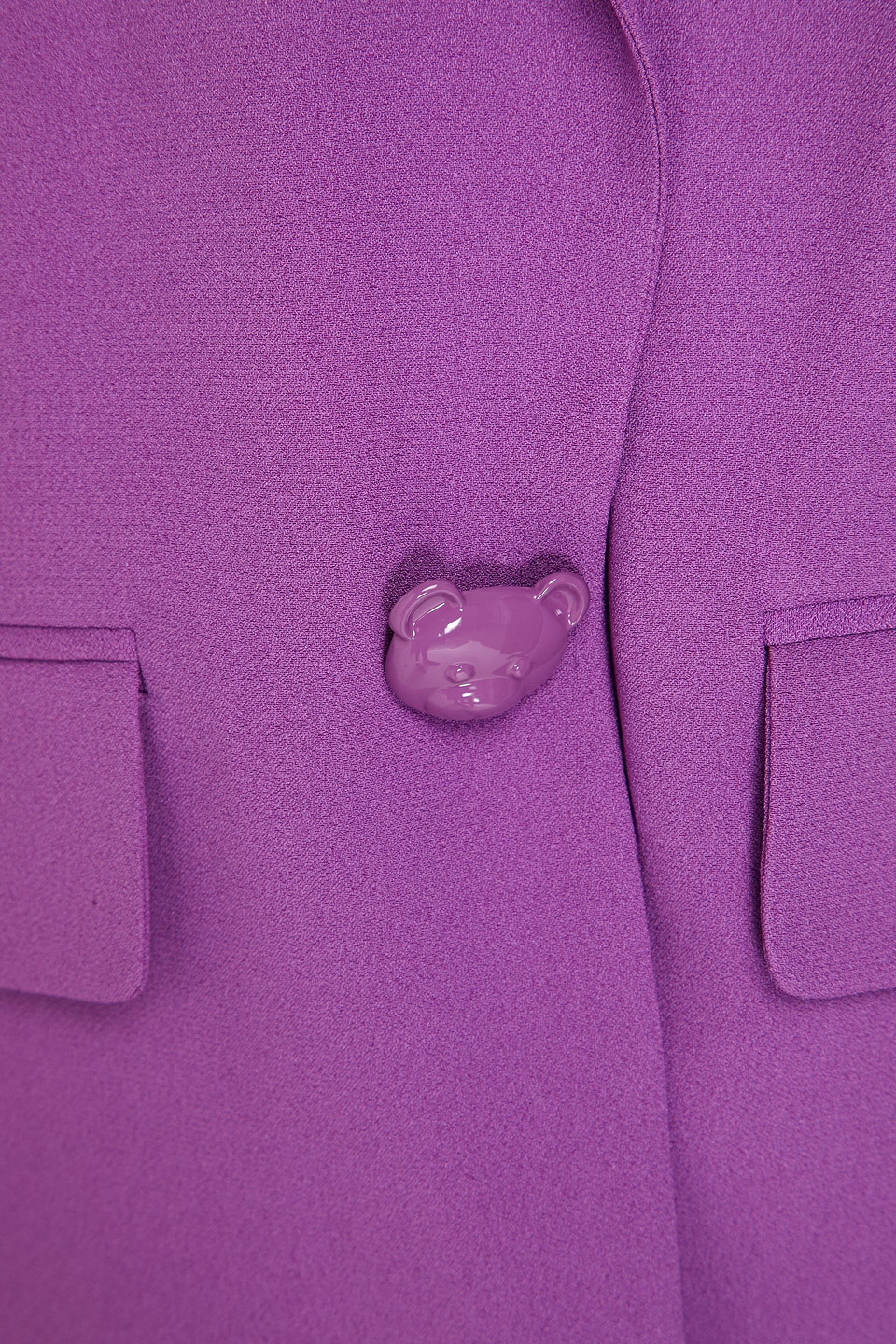 Shop Moschino Crepe Blazer In Violet