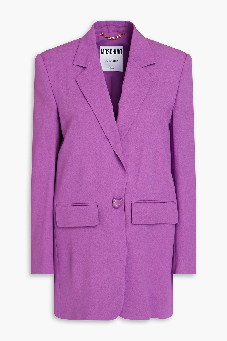 Moschino Crepe Blazer In Violet