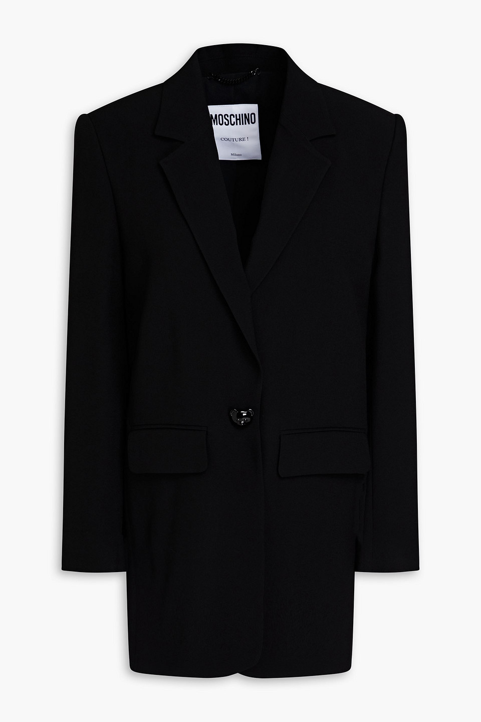 Moschino Crepe Blazer In Black