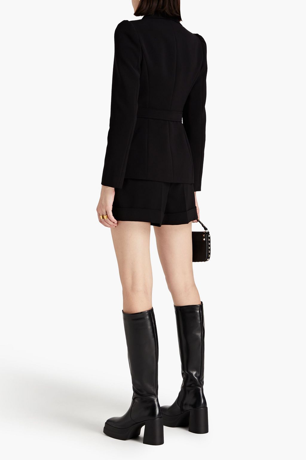 MOSCHINO بليزر مصنوع من الكريب ومزود بحزام