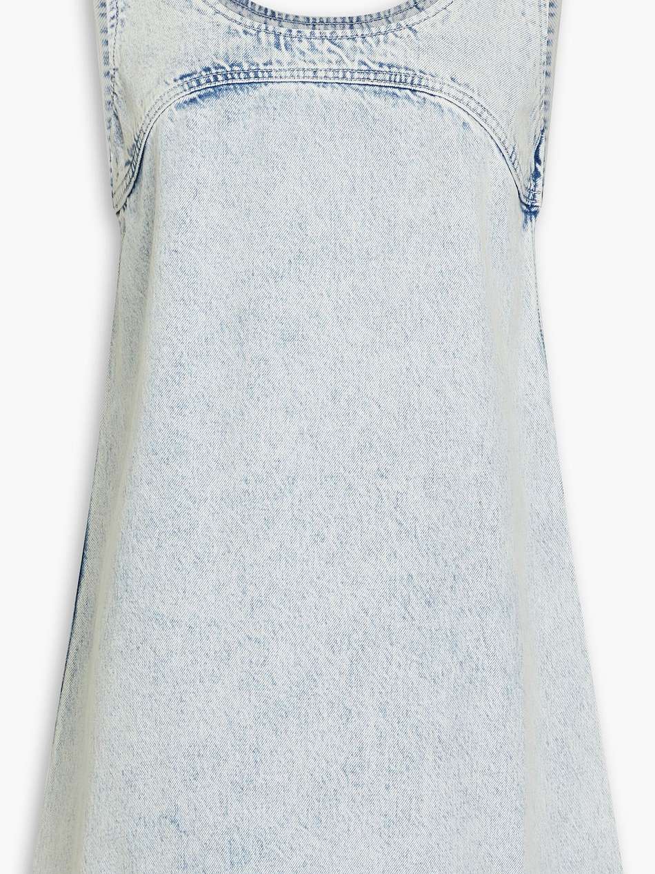 faded denim mini dress