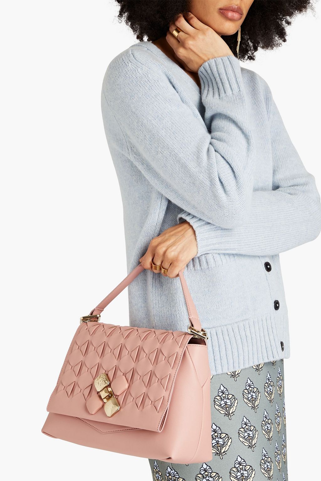 SERAPIAN 1928 embellished woven leather tote