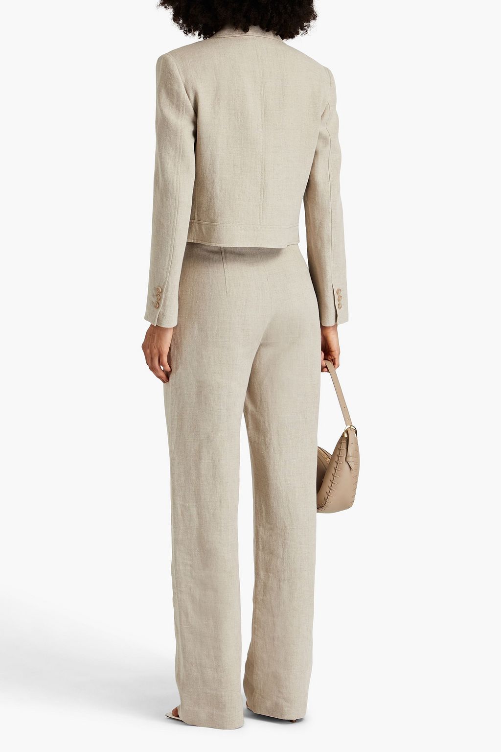 ALBERTA FERRETTI Cropped linen blazer