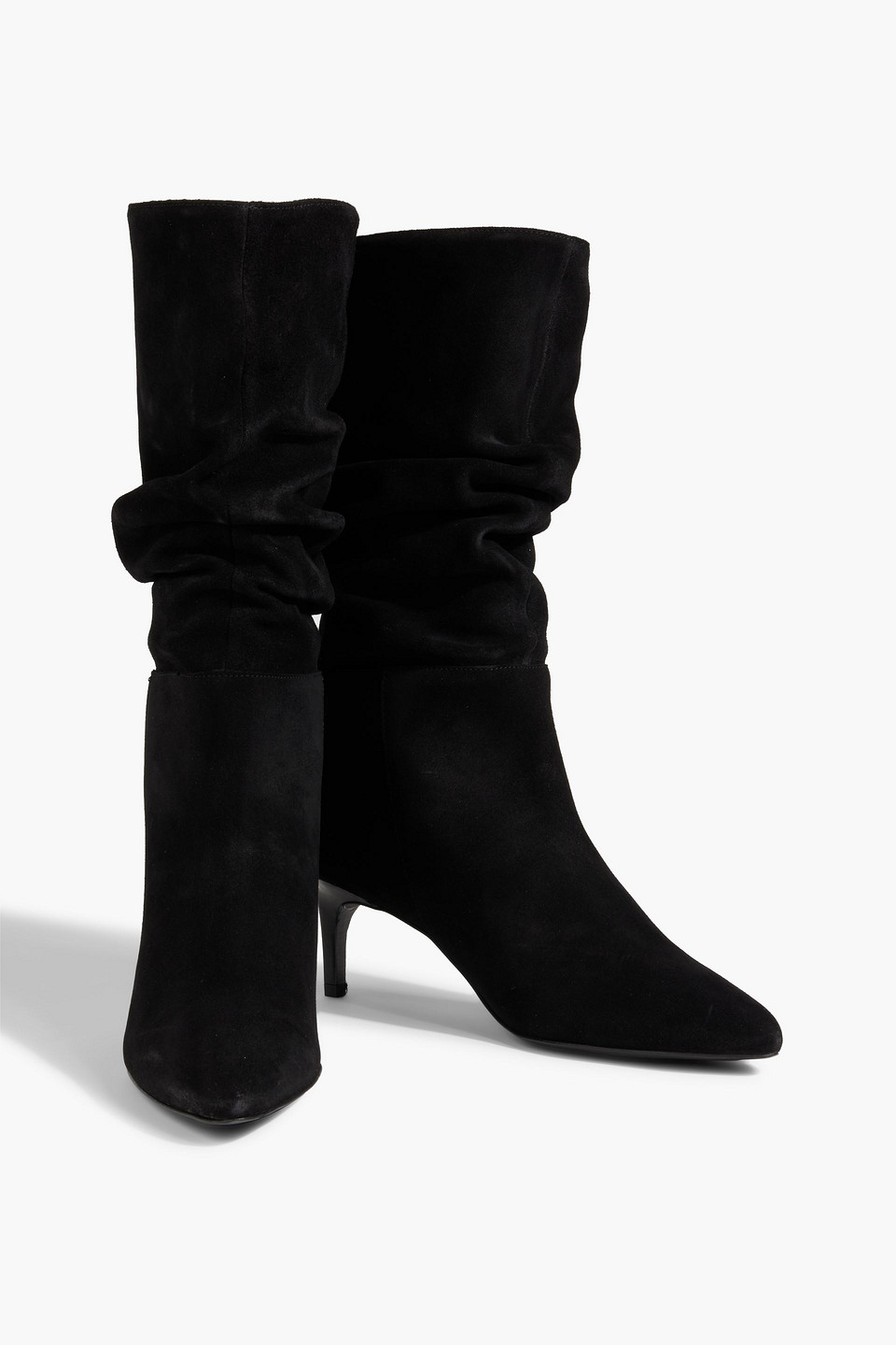 Shop Iris & Ink Coraline Suede Boots In Black