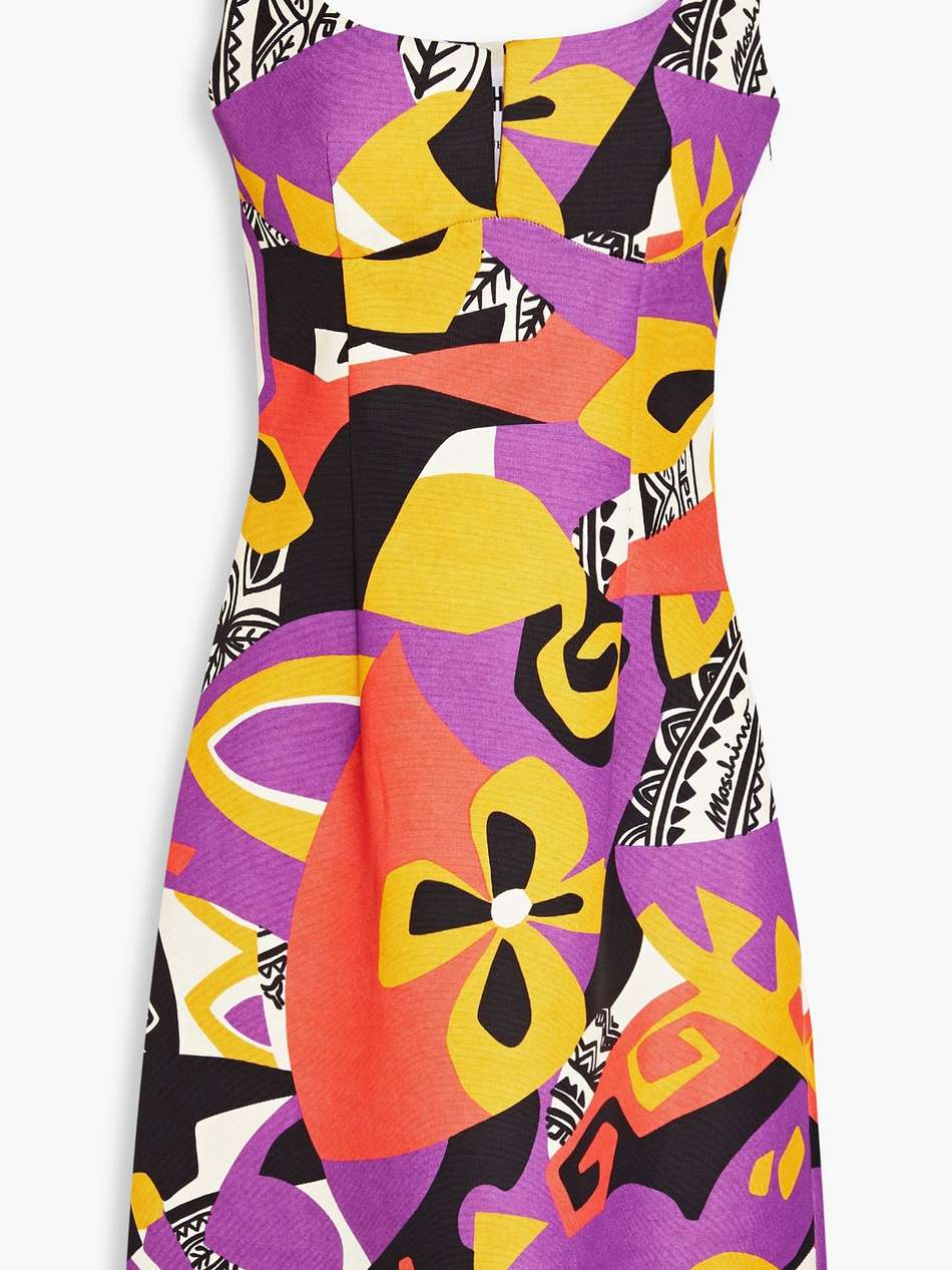 printed cotton-blend mini dress