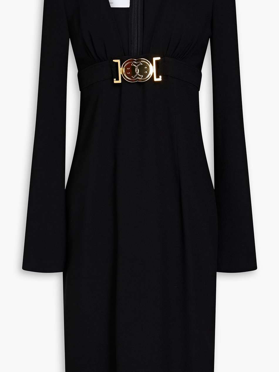 gathered crepe dress