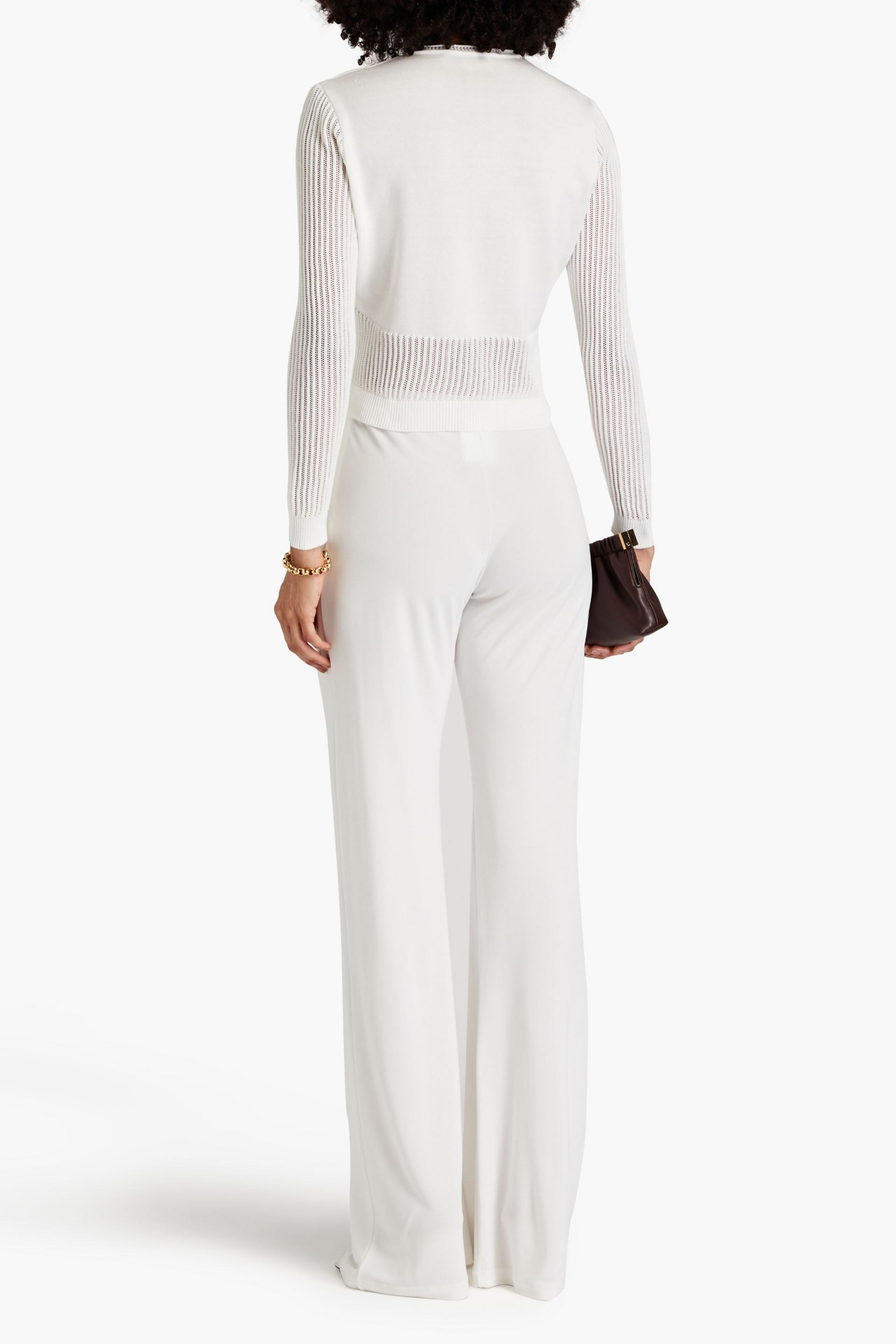 ALBERTA FERRETTI Crepe flared pants thumbnail